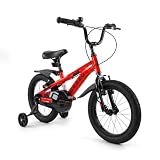 BERLIN BIKE Kinderfahrrad 16 Zoll mit Stützrädern, V Brake Bremsen und Klingel für Jungen und Mädchen 4 bis 7 Jahre, mit Schutzblech vorne und hinten