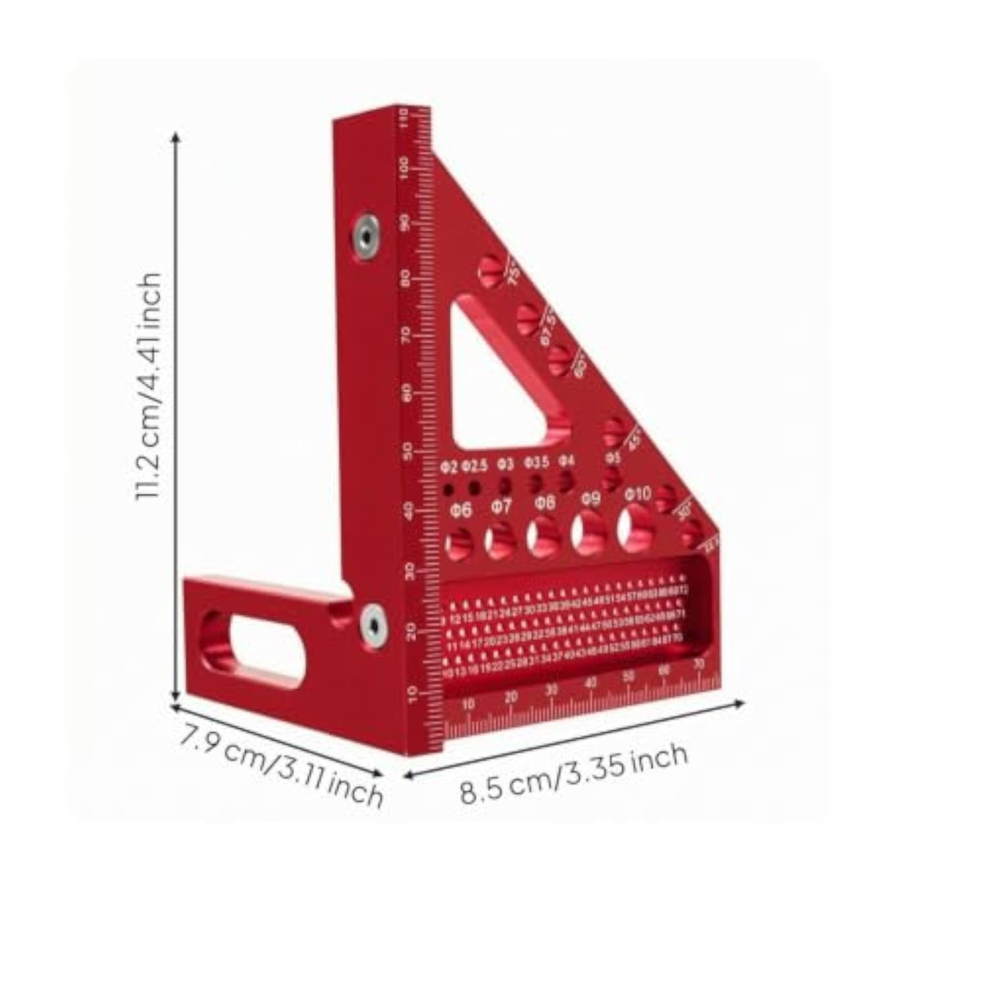 Right-Angle Triangle Ruler with Rigid Aluminum Alloy Construction