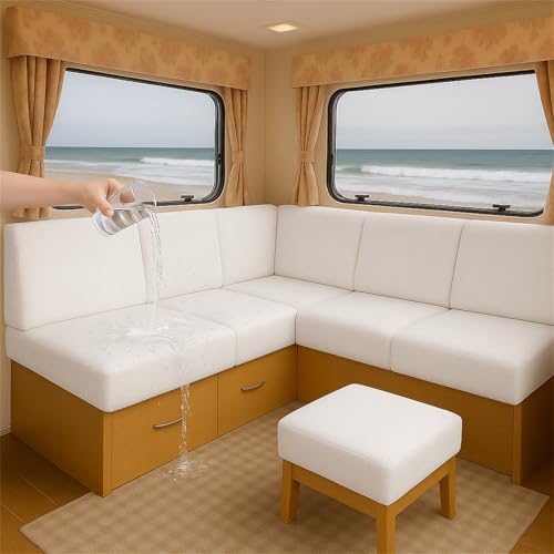 Housse de Coussin Camping-Car Extensible Jacquard déperlante Banquette