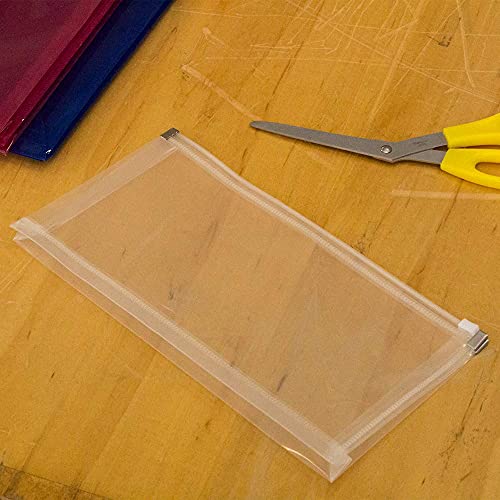Jam Paper Plastic Envelopes With Zip Closure - #10 Booklet Wallet - 5 X 10 - Clear - 12/Pack #TOP4