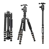 Zomei Z669 Kamera Stativ Aluminium leichtes Reisestativ mit 360° Panorama Kugelkopf für DSLR Kamera und Youtube Video