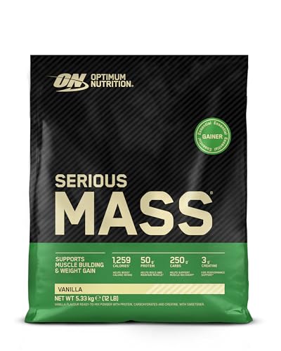 Optimum Nutrition Serious Mass 2025 Weight Gainer Pulver, Geschmack Vanille, 5.33kg, 16 Portionen