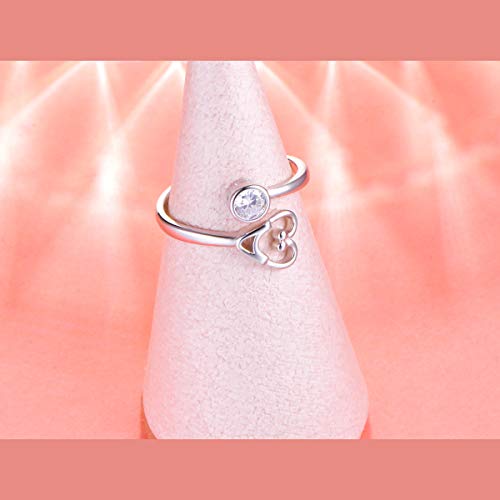 Image of 925 Sterling Silver Live Love Heal Stethoscope Ring Jewelry for Women Nurse Doctor Medical Student Graduation Gift