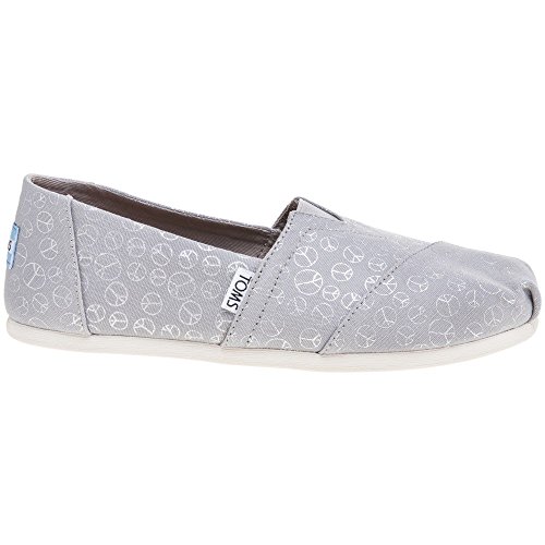 TOMS Women's Drizzle Grey Foil Peace Sign 10010795 (Size: 9)2