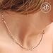 555Jewelry Womens Stainless Steel Chain Link Multiple Hollow Love Heart Shape Section Pendant Single Clasp Lock Jewelry Accessory Ladies Women Adults Necklace, Pink Rose Gold 22 Inch