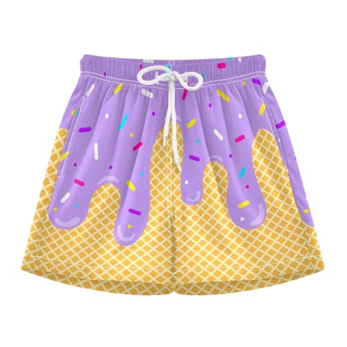 Ice Cream Shorts Baseball Parent-Child Clothing Boy Girl Man Woman Summer Ice Cream Baseball Shorts with Pockets