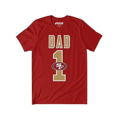 Image of FOCO NFL Mens NFL Team Logo Tee Shirt #1 Dad T-Shirt