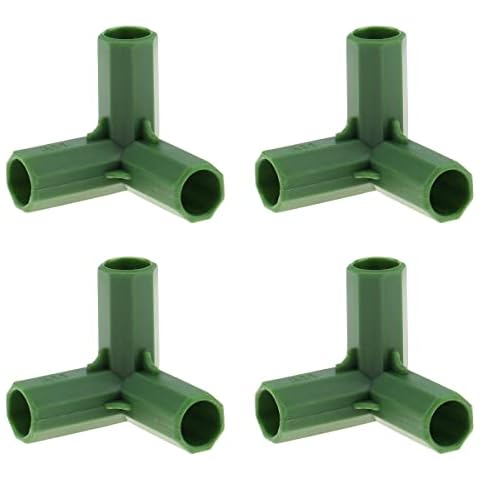 Meiwlong 4 PCS 11mm 3 Way Greenhouse Frame Building Connectors Pipe Fitting Gardening Plant Stakes Bracket Joint Plastic Tool Construction Rattan Heavy Duty Drip Tubing Tent Furniture Framework Cover