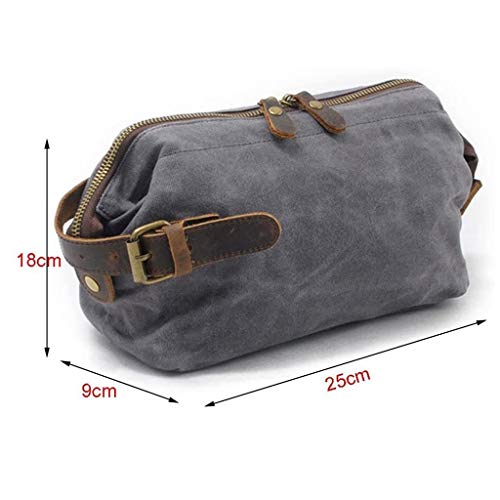 Men's Casual Wrist Bag, Multiple Carrying Methods, Vintage High-density Cotton Canvas Clutch with A Removable Handle2
