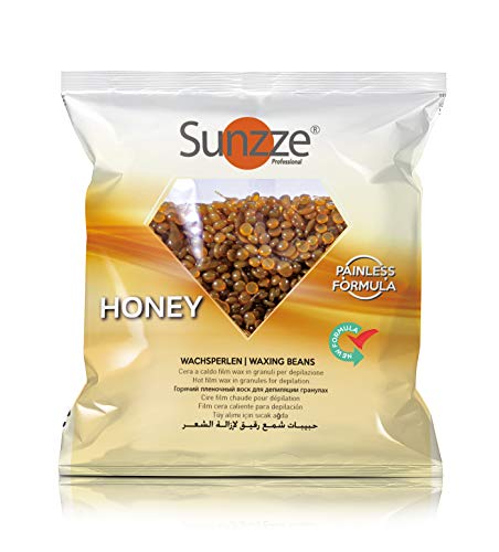 Sunzze Premium Wax-Beans - Profi-Filmwachs 1kg - Heisswachs zur professionellen Haarentfernung - Brazilian Waxing - Heißwachsperlen -Wachsbohnen, Natur 1 kg