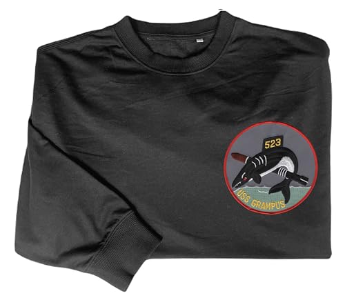 Ss 523 uss grampus embroidered shirt Black2