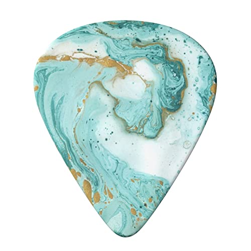 Lot de 6 médiators en marbre vert doré pour guitare acoustique, guitare électrique, basse, ukulélé – fins, moyens et… - Les Beatles, Paul McCartney, John Lennon, RIngo Starr, George Harrison Lot de 6 médiators en marbre vert doré pour guitare acoustique, guitare électrique, basse, ukulélé – fins, moyens et… – Image 4