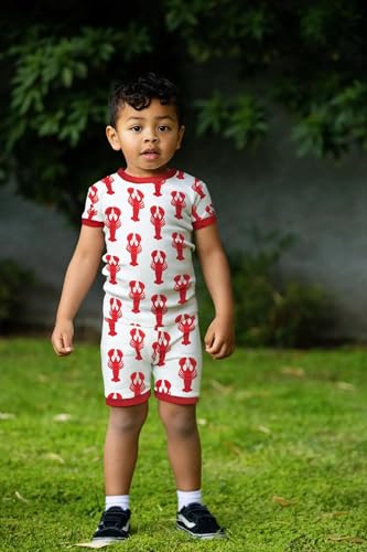 Image of monica + andy unisex-baby Organic Two-piece Shorty Pajama Set