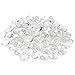 Houseables Glass Stone, Clear Marbles, Pebbles for Vases, 5 LB, 500-600 Stones, Flat Bottom, Round Top, Rocks, Bowl Filler Gems, Iridescent Decor, Decorative Centerpieces, Florist Supplies, Aquarium