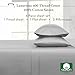 California Design Den King Bed Sheets Set - Soft 400 Thread Count Sateen, Natural 100% Cotton Sheets, Deep Pockets with All Around Elastic for a Snug Fit, Cool & Durable Bedding Set - Light Grey