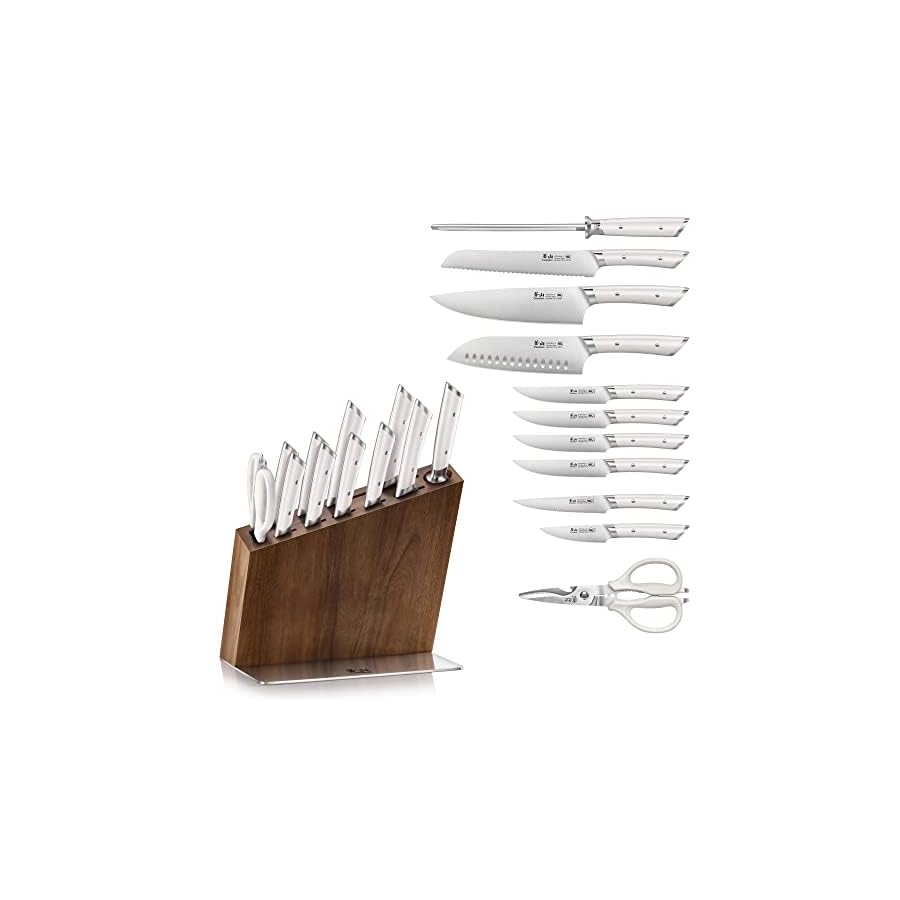 Cangshan-HELENA-Series-German-Steel-Forged-HUA-Knife-Block-Set-12-Piece-White Cangshan HELENA Series German Steel Forged, HUA Knife Block Set (12-Piece, White)