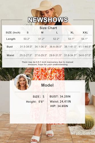 Image of Newshows Women's 2026 Lightweight Summer Wedding Guest Beach Vacation Casual V Neck Split Flowy Maxi Dress