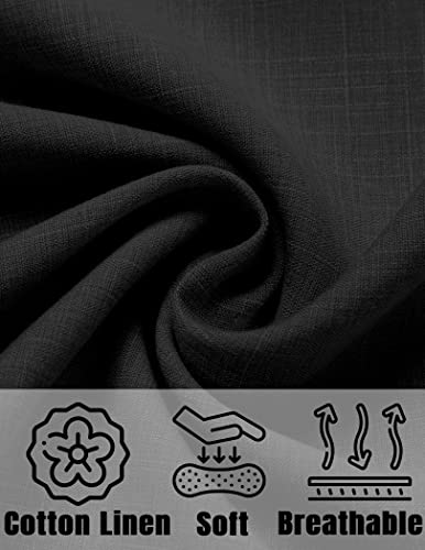 Image of COOFANDY Men's Linen Shirts Short Sleeve Casual Shirts Button Down Shirt for Men Beach Summer Wedding Shirt