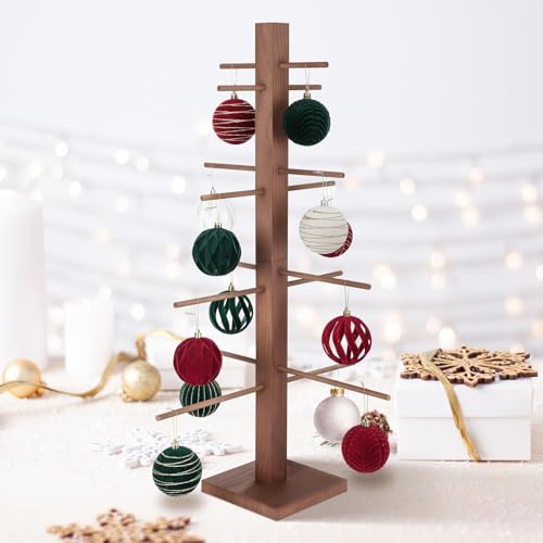 32 Inch Christmas Ornament Display Tree Centerpieces for Tables Ornament Tree Stand Holder Tabletop Artificial Tree for Wedding Anniversary Birthday Farmhouse Party Home Decor (Classics, 32 inch)