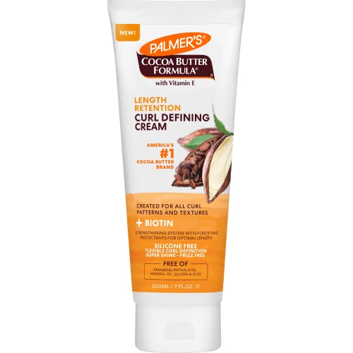 Palmer's Cocoa Butter & Biotin Length Retention Curl Defining Cream, 7 Ounce Palmer's Cocoa Butter & Biotin Length Retention Curl Defining Cream, 7 Ounce