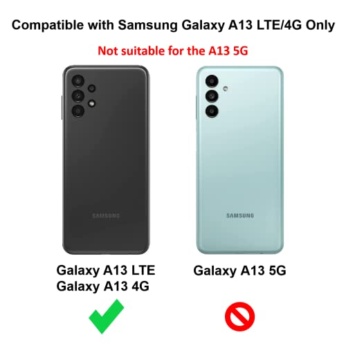 Cresee Compatible With Samsung Galaxy A13 Lte / A13 4G Case, Pu Leather Wallet Flip Cover [3 Card Slots 1 Money Pocket] [Magnetic Closure] [Stand Kickstand] Folio Phone Case For Galaxy A13 - Black #TOP1