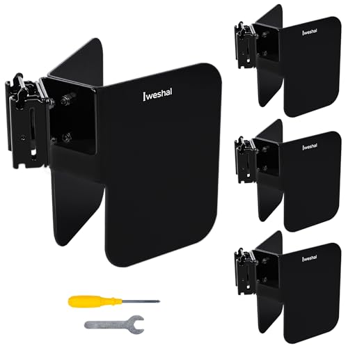 Image of 4 Pack E-Track Motorcycle Wheel Chock, E-Track Wheel Chock for Motorcycle, Bike and Dirt Bike, E-Track Accessories for Trailers, Trucks and Garage (Black)