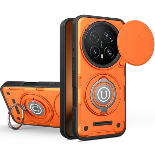 Coque Huawei Magic8 Pro 5G blindée orange haute résistance avec béquille
