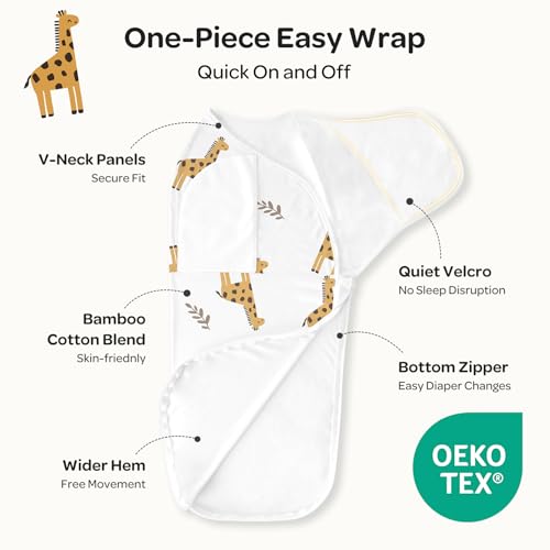 Image of Momcozy Swaddles for Newborns, Quiet Fastener Swaddle Suitable for Infant 0-3 Months, New-Parent-Friendly Sleep Sack, Reduce Startle Reflex, Newborn Boys Girls Registry Essentials, 2-Pack, Bravery