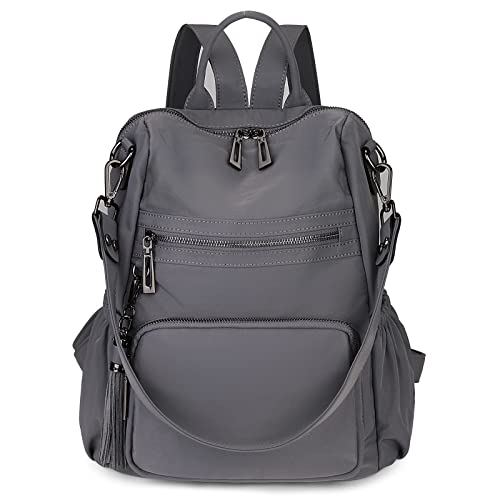 Image of Uromee Travel Backpack Purse for Women Nylon Ladies Fashion Tassel Shoulder Bag Convertible