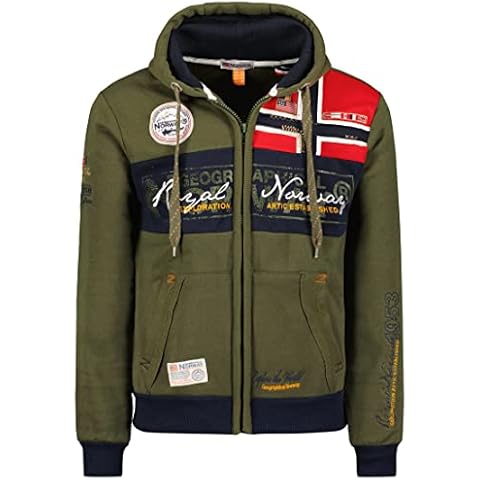 Geographical Norway Sweat à Capuche Kaki Cover