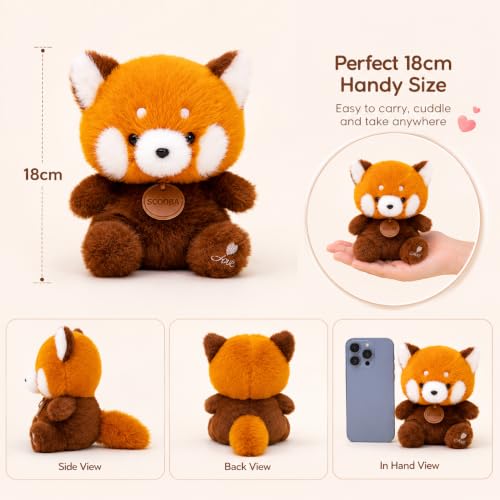 Image of SCOOBA Cute Pendant Panda frangrance Soft Toys for Kids Babies 18cm (Pendant red Panda)