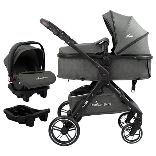 Carrinho Travel System Kansas + Base Black/Cinza
