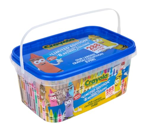 image for Crayola Crayon Tub - Limited Edition Colors (288ct), Bulk Coloring Cra