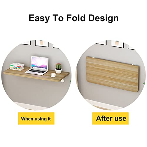 Table pliante murale 40x120 cm pour rompre le manque d'espace avec un bureau flottant - 6