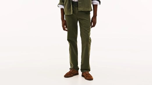 Tommy Hilfiger Men's Garment Dyed Mercer Utility Pants, Arctic