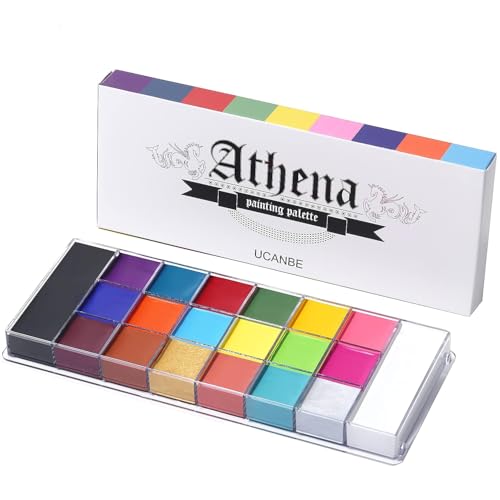UCANBE Pintura Facial Profesional 20 Colores - Pintacaras Seguro, Impermeable, Duradero - Pintura Corporal Maquillaje de Halloween, Carnaval, Belly Painting