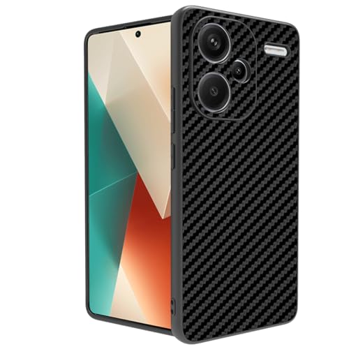 Image of RIGGEAR Sleek Back Cover Case Compatible with Redmi Note 13 Pro Plus 5G (TPU+PC | Black CF)