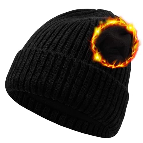 CHUANGLI Oversize XL XXL Beanie Hat for Men Merino...
