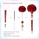 Boutigem 10 Stück Plüsch-Pom-Pom-Stift, Plüsch-Kugelschreiber, flauschiger Kunststoffperlenstift für Schule, Bürobedarf, DIY, personalisierter Stift, Studenten, Schreibdekoration, Gelb