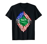 Super Saudi Arabian Heritage Proud Saudi Arabia Roots Flag T-Shirt