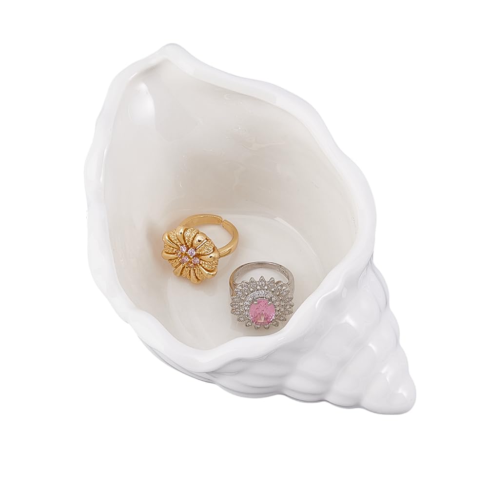 NBEADS Keramik-Schmucktablett Muschelform - Aqua Schmuckschale Für Ringe & Ohrringe