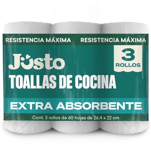 Consejos para Comprar Fabricación de papel - los preferidos. 47 Jüsto Toallas de Cocina 3 pzas