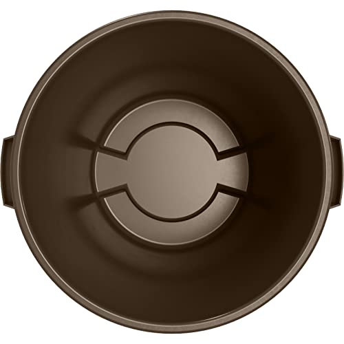 Image of Carlisle FoodService Products Bronco Round Waste Bin Trash Container 20 Gallon - Brown - Pack of 1