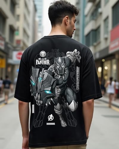 Image of Bewakoof X Harry Potter Men's Cotton Jersey Graphic Print Oversized Fit Half Sleeve Round Neck T-Shirt | Casual Wear | Street Wear | Oversized t Shirt for Men Cotton | Baggy