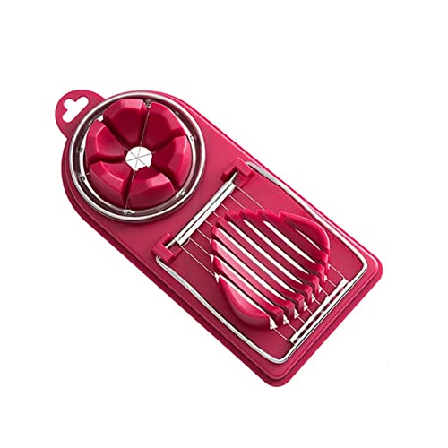 GDQLLT Mandolinas de cocina Cortador de huevos de acero inoxidable Multifuncional fruta rebanadora de pétalo Divisor de huevo con forma de pétalo Cocina de cocina Cocina Accesorios de cocina 2 en 1(Re