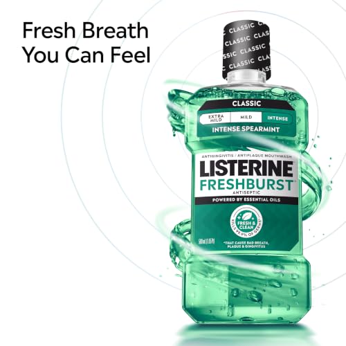 Listerine Freshburst Antiseptic Mouthwash, Spearmint, 16.9 fl. oz/ 500 mL - image 4