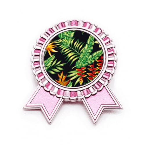 Broche rose dessin tropical M métal pour égayer vos tenues d'été