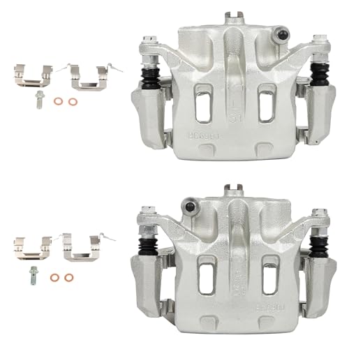 Image of SCITOO Front Left & Right Brake Calipers with Bracket 19B2870 19B2871 Compatible for Infiniti EX35 /EX37 /G25 /G35 /G37 /M35 /M35h /M37 /M45 /M56 /Q40 /Q70 /Q70L /QX50 /QX70,for Nissan 370Z /Murano