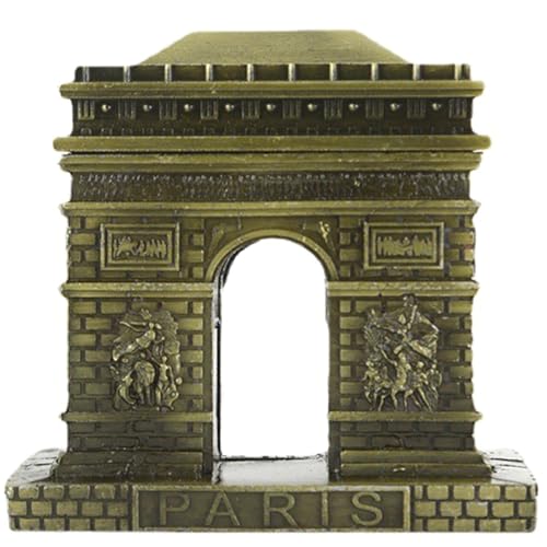 MAGICLULU Modèle Arc de Triomphe Décoratif Vintage en Alliage Or, Décoration de Table Résistante à l'usure, Ornement Pratique pour Bureau et Maison