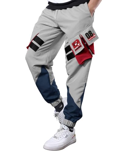 Image of Noble Monk Men's Loose Mid Rise Track Pant | Stylish Track Pants | Cargo Pockets |Baggy Fit Jogger's